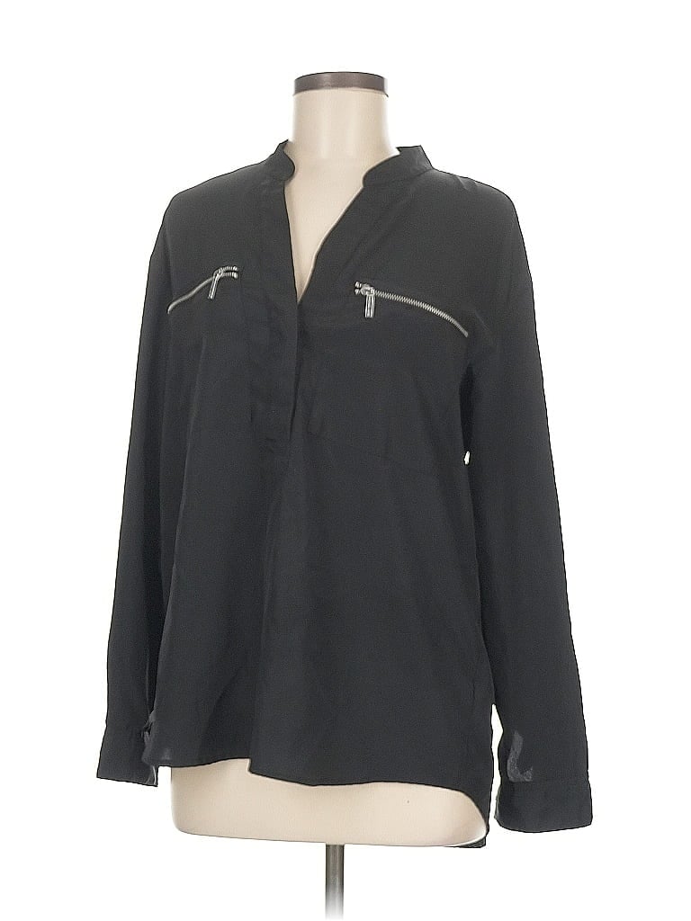 Pre-owned Michael Michael Kors Long Sleeve Blouse In Black