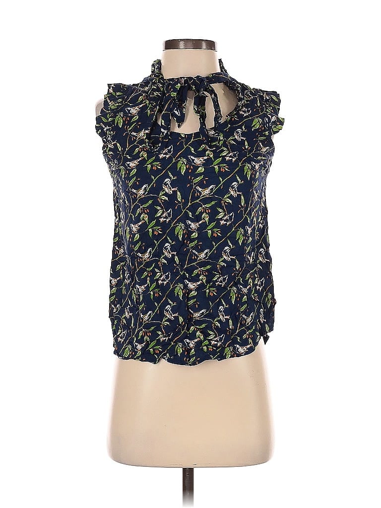 Pre-owned Porridge Sleeveless Blouse In Blue