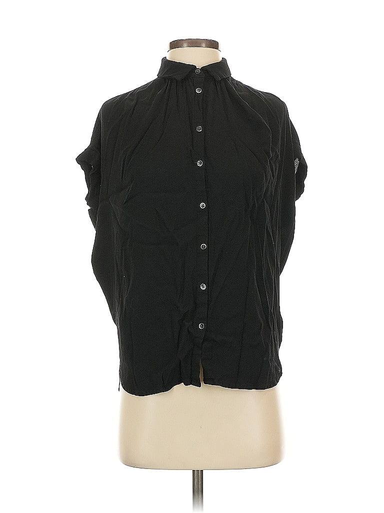 Pre-owned Madewell Sleeveless Button Down Shirt In Black