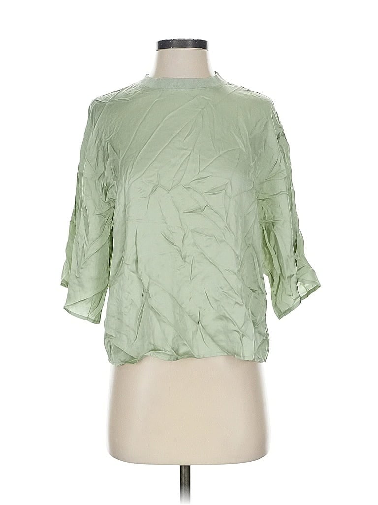 Anthropologie 3/4 Sleeve Blouse In Orange