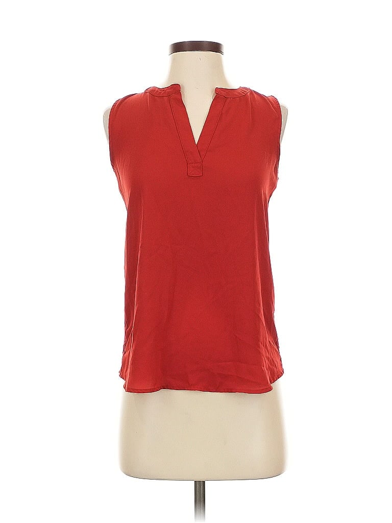 Pre-owned Ann Taylor Loft Outlet Sleeveless Blouse In Red