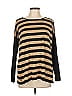 Dana Buchman Stripes Brown Pullover Sweater Size L - photo 1