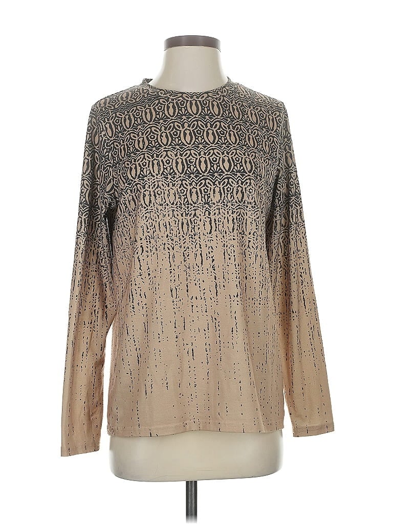 Pre-owned Made With Love Long Sleeve T-shirt In Brown