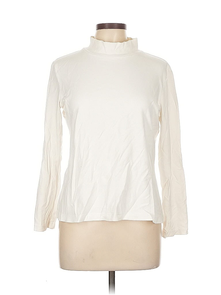 Pre-owned Croft & Barrow Long Sleeve Turtleneck In White