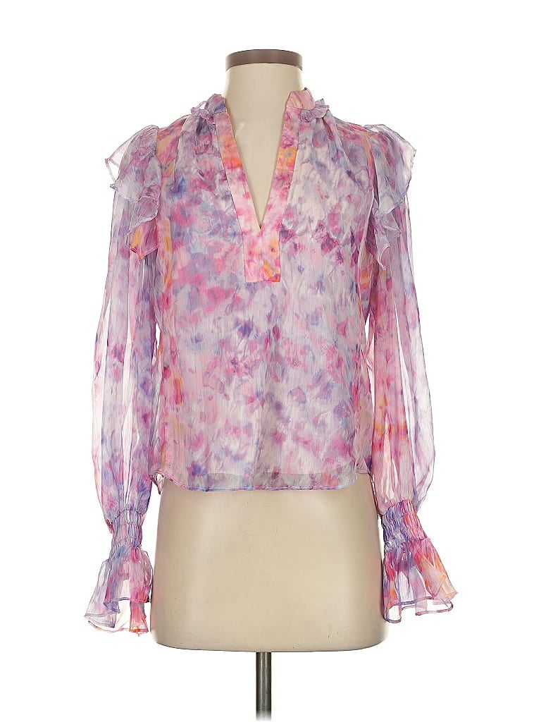 Pre-owned Amanda Uprichard 3/4 Sleeve Blouse In Pink