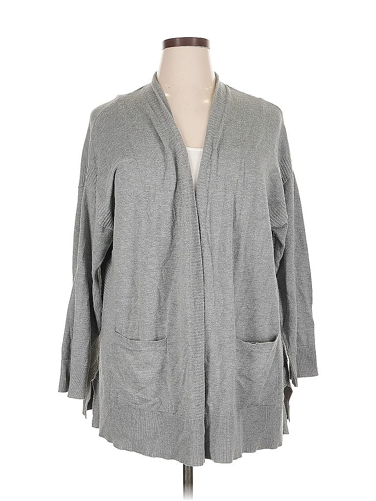 Pre-owned Terra & Sky Kimono In Gray