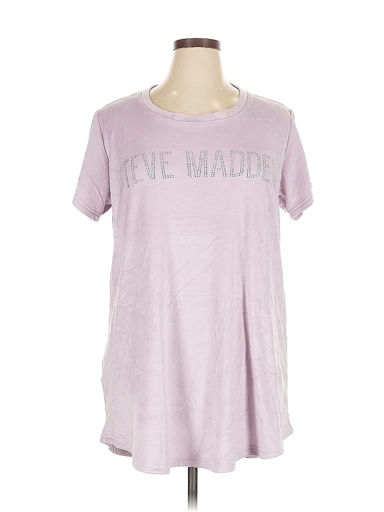 Pre-owned Steve Madden Short Sleeve T-shirt In Pink