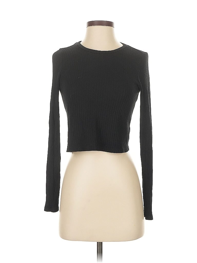 Pre-owned Reformation Jeans Long Sleeve T-shirt In Black