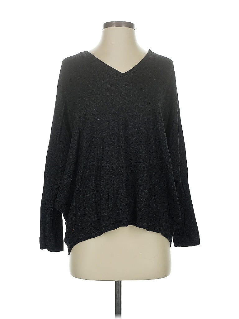 Pre-owned Natori 3/4 Sleeve T-shirt In Black