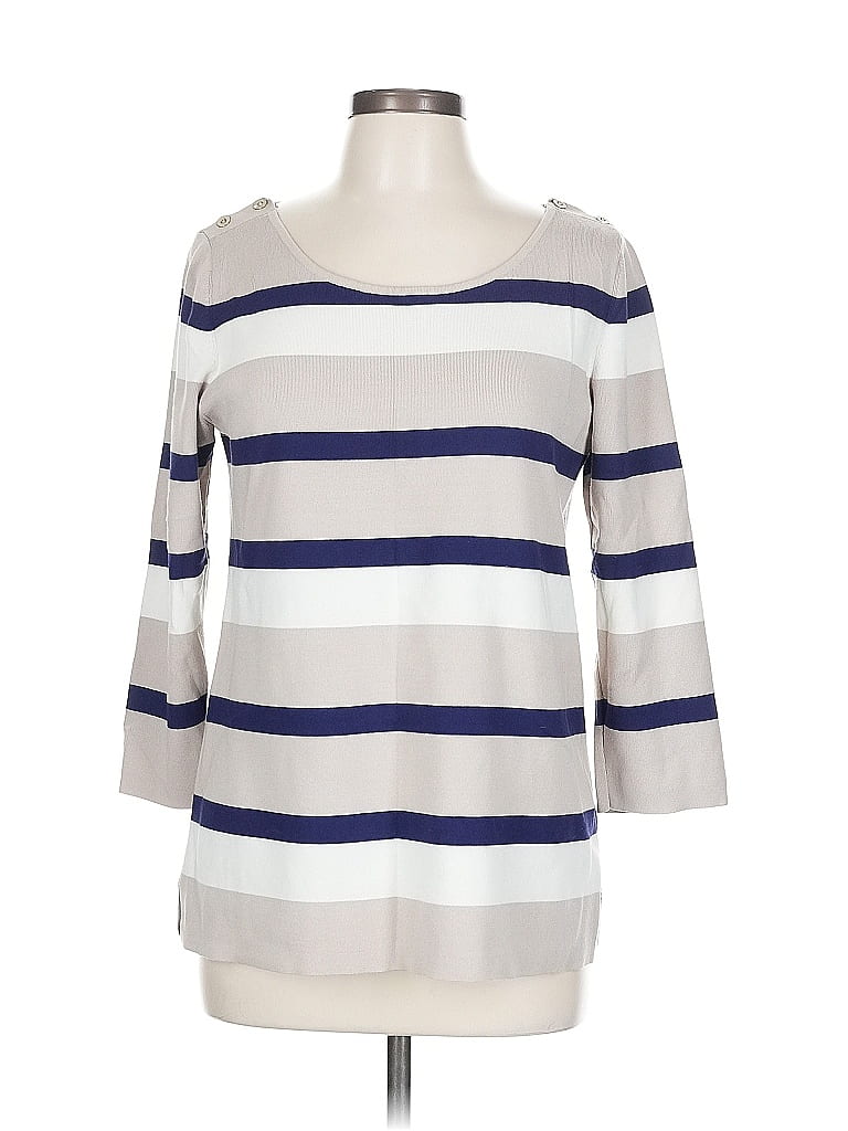 Pre-owned Banana Republic 3/4 Sleeve T-shirt In Silver