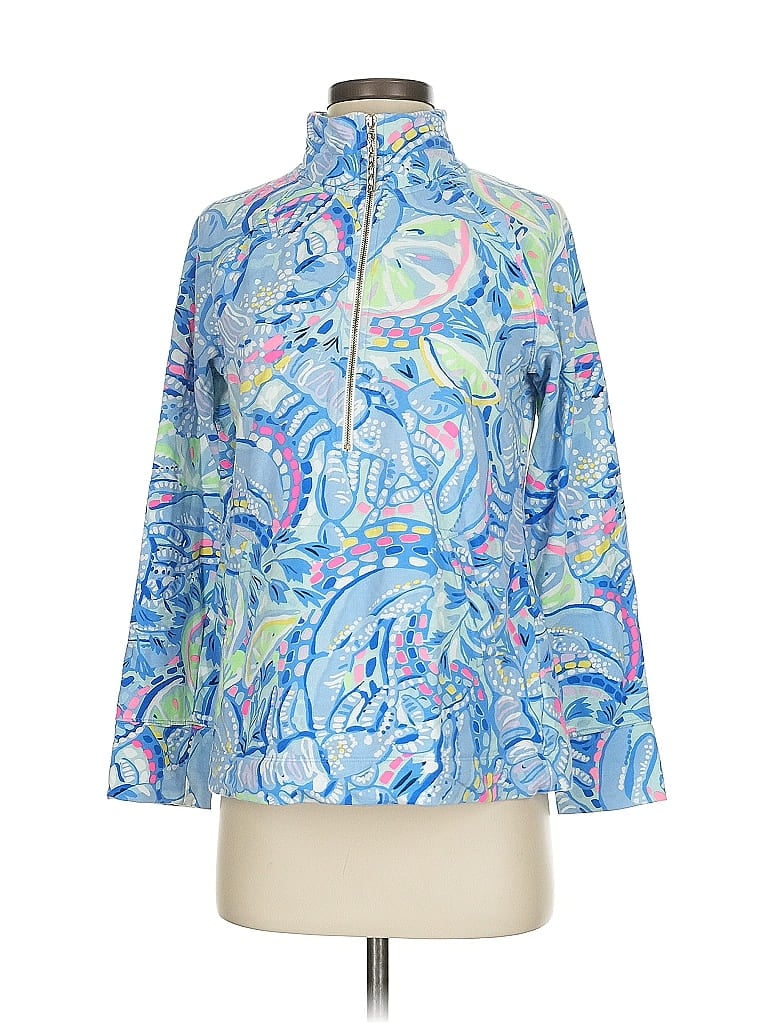 Pre-owned Lilly Pulitzer Windbreaker Jacket In Blue