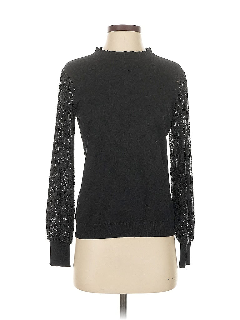 Pre-owned Adrianna Papell Turtleneck Sweater In Black