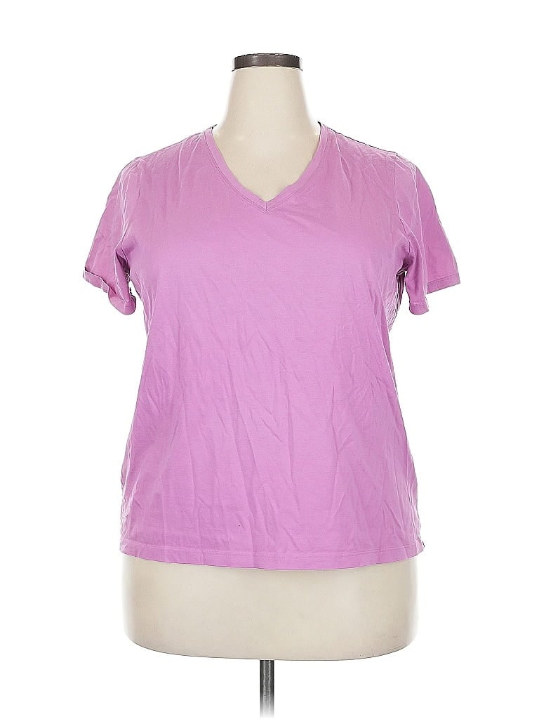 Pre-owned Lands' End Active T-shirt In Purple