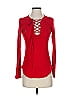 Splendid Red Long Sleeve T-Shirt Size XS - photo 1