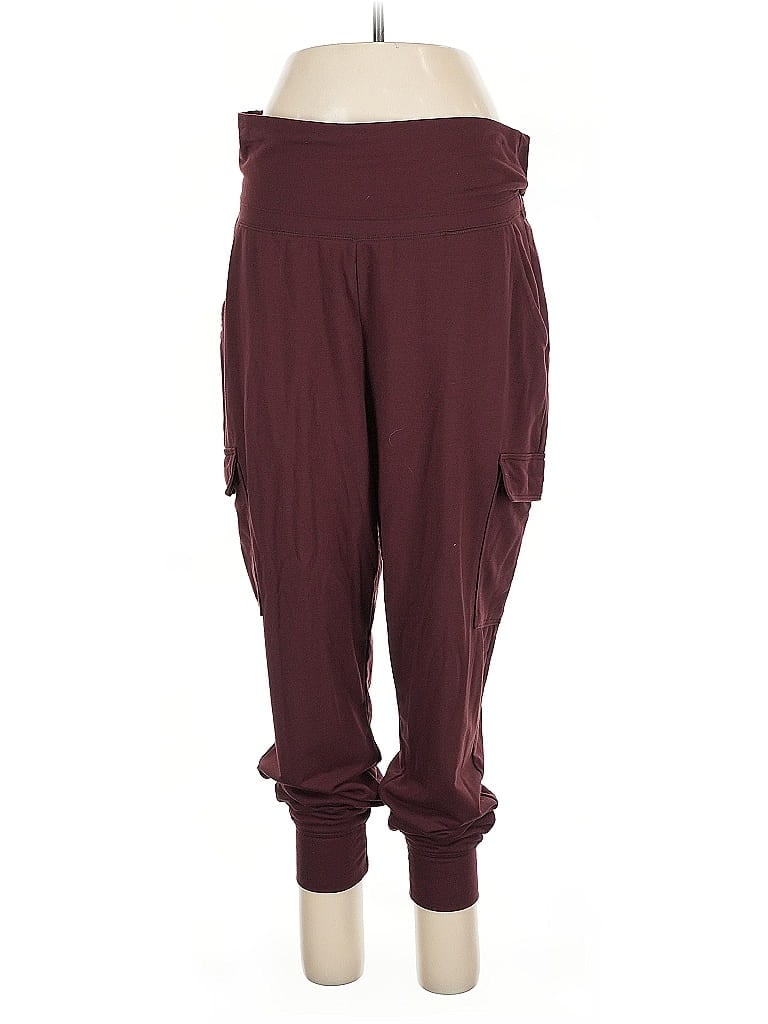 Pre-owned Active By Old Navy Casual Pants In Burgundy