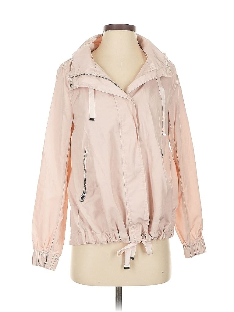 Pre-owned Zara Basic Windbreaker Jacket In Pink