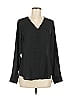 Express 100% Polyester Black Long Sleeve Blouse Size M - photo 1