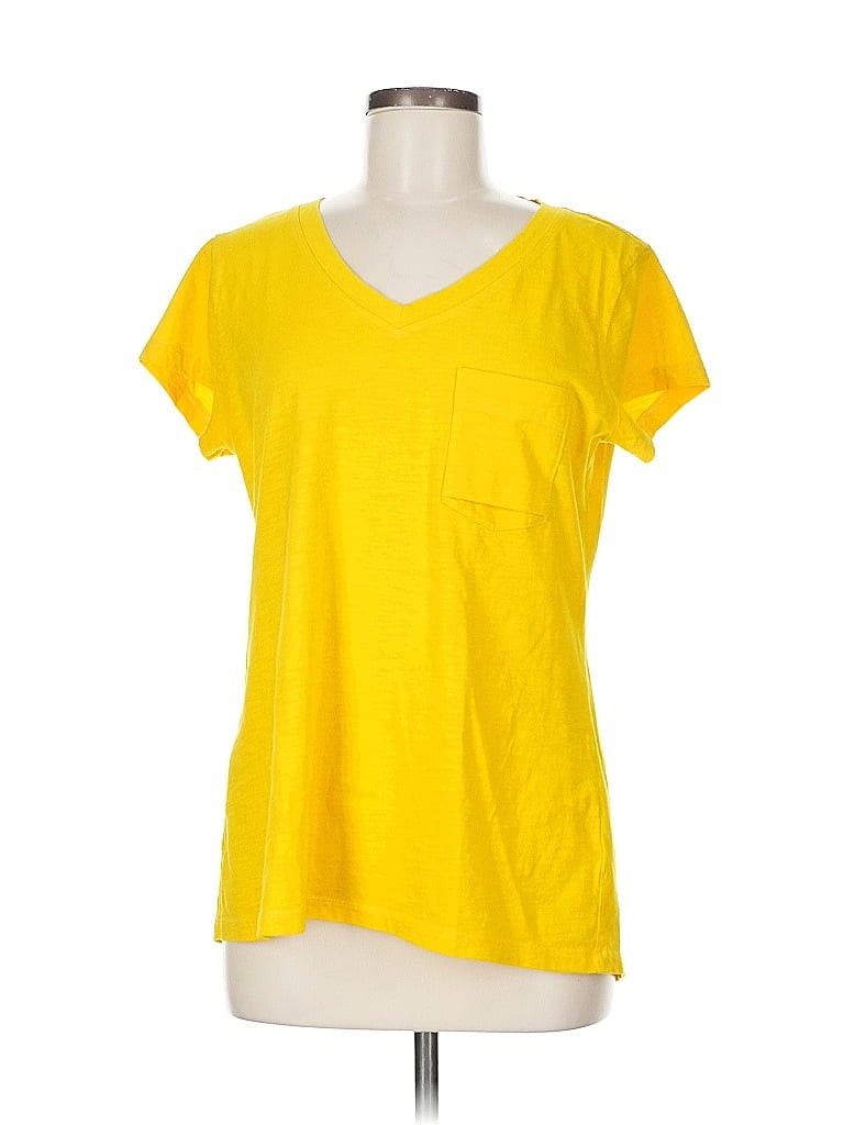 Pre-owned Cabi Short Sleeve T-shirt In Yellow