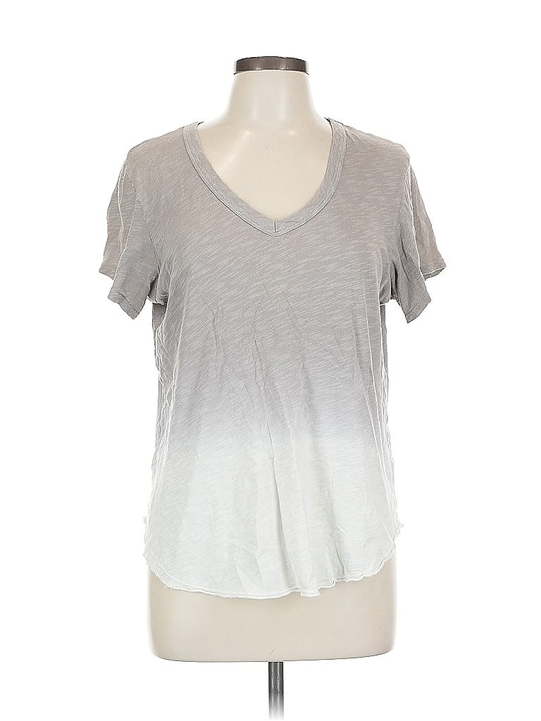 Pre-owned Left Of Center Short Sleeve T-shirt In Gray