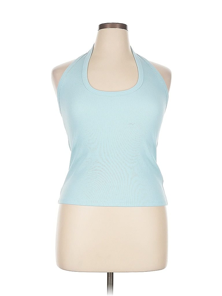 Pre-owned Pilcro Tank Top Blue Halter Neckline Tops