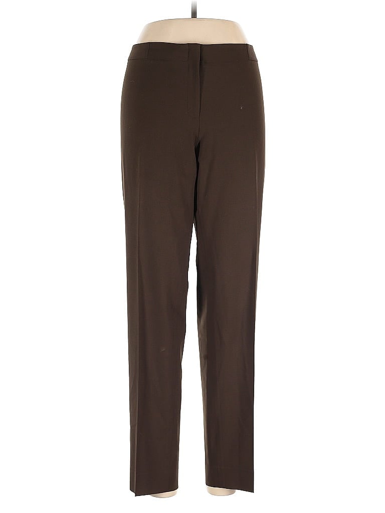 Pre-owned Lafayette 148 Wool Pants In Brown
