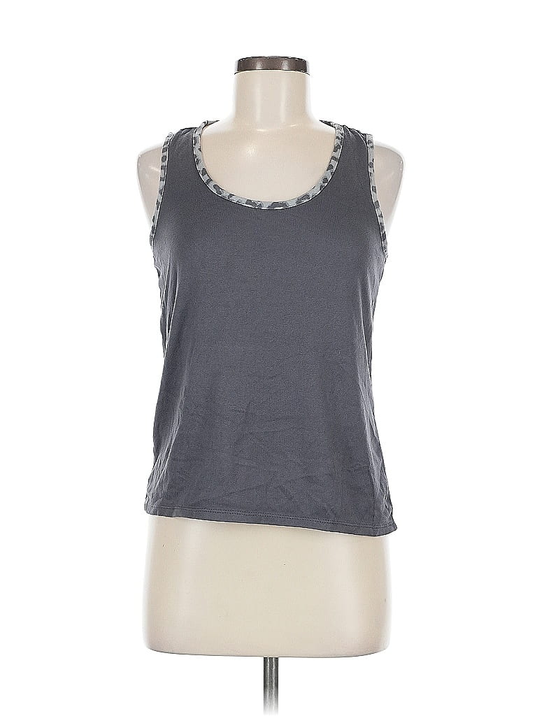 Click to view more detailed imagery on our partner's website Pre-owned Lucky Brand Tank Top Gray Halter Neckline Tops