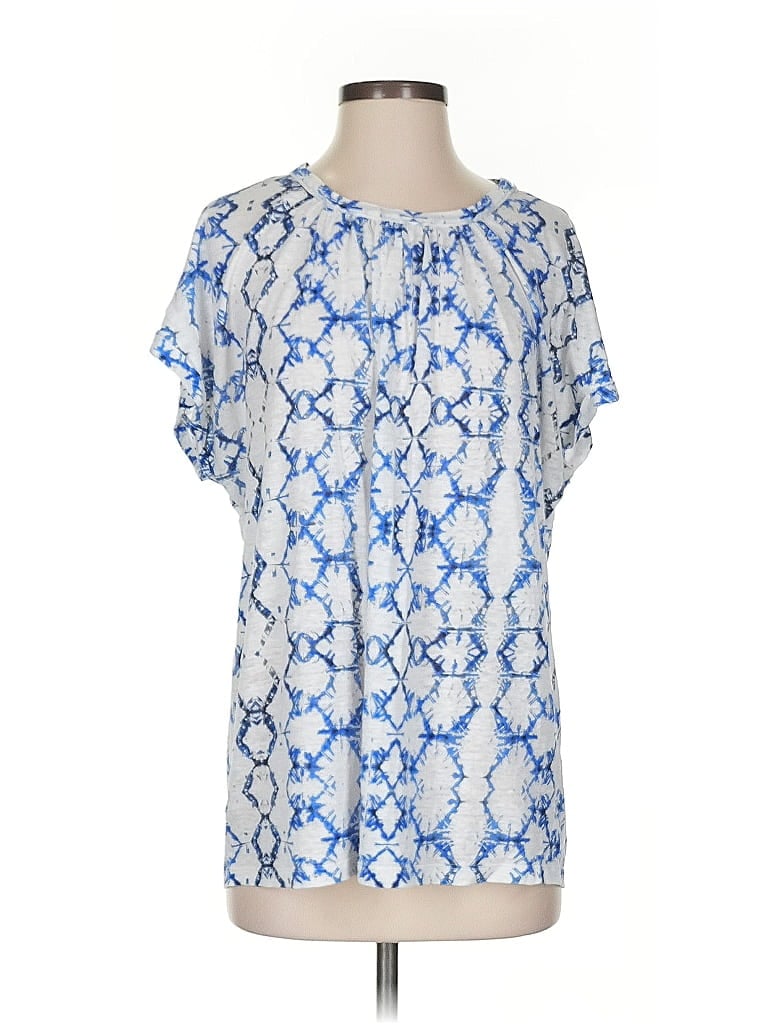 Pre-owned Rebecca Taylor Short Sleeve Blouse In Blue