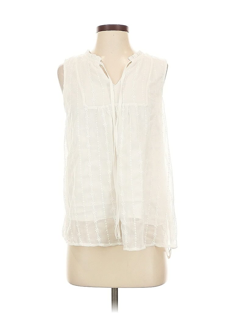 Click to view more detailed imagery on our partner's website Pre-owned Mystree Sleeveless Blouse In White