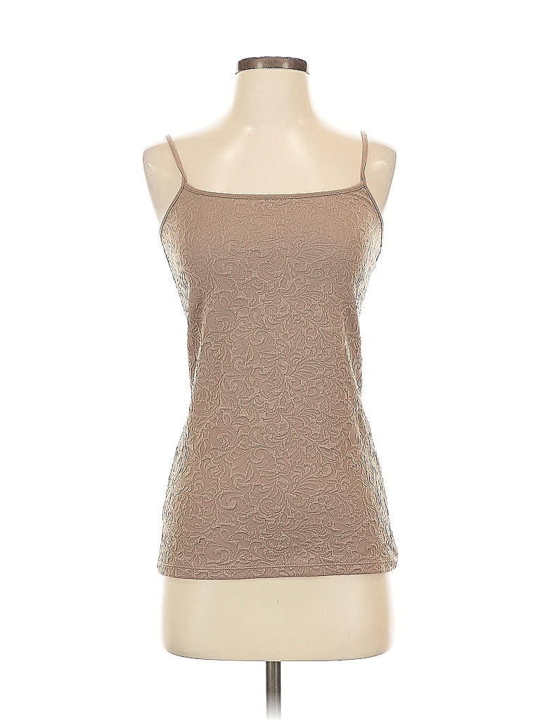 ANN TAYLOR LOFT OUTLET Pre-owned Sleeveless Top Tan Scoop Neck Tops In Brown