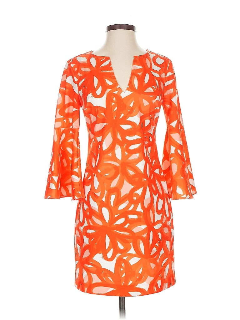 Pre-owned Trina Trina Turk Casual Dress In Orange