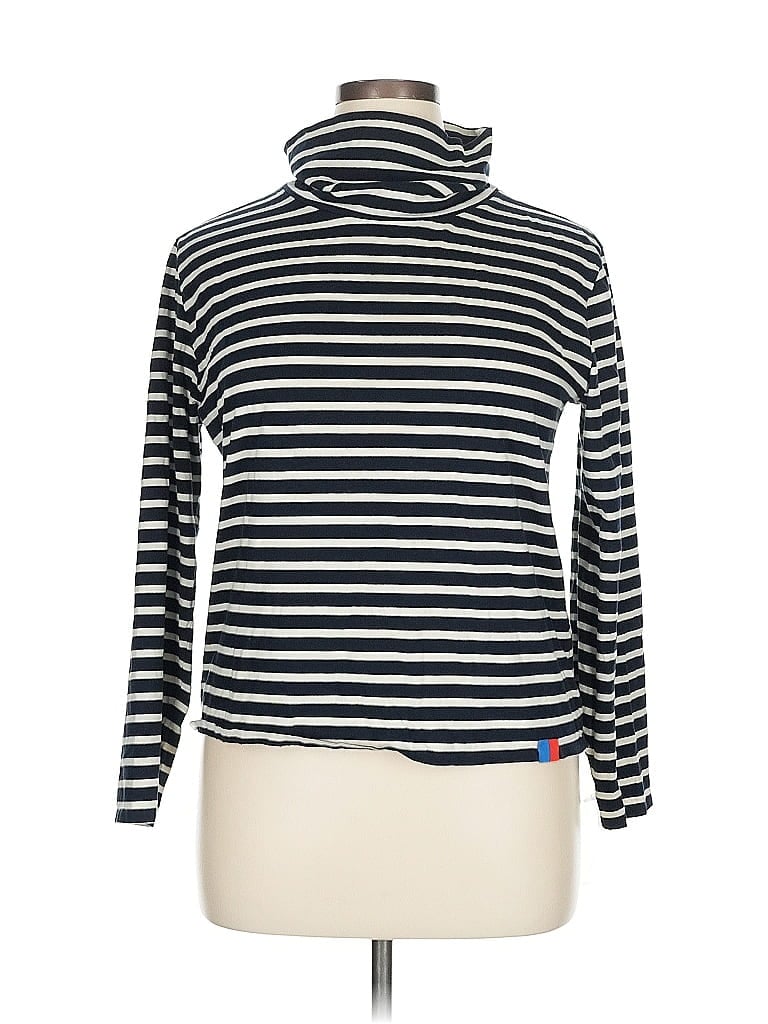 Pre-owned Kule Long Sleeve Turtleneck In Blue