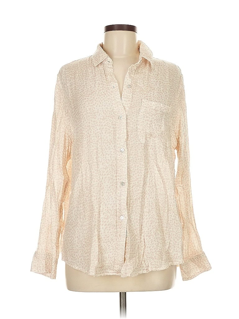 Pre-owned Rails Long Sleeve Button Down Shirt In White