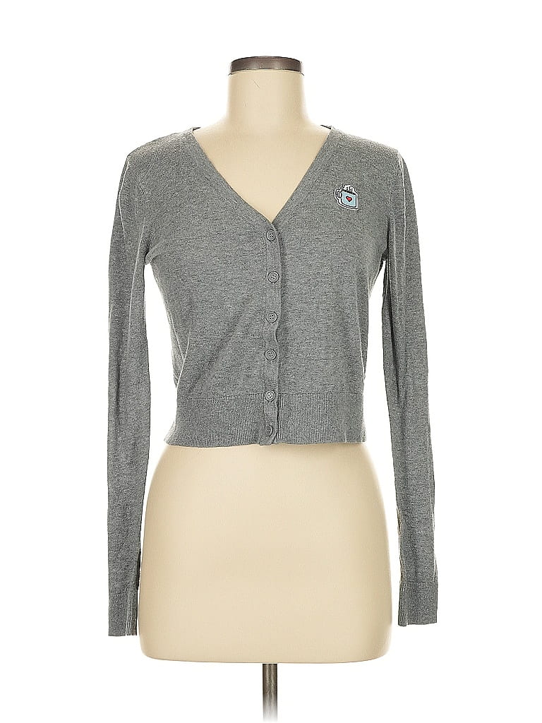 Pre-owned Forever 21 Cardigan Sweater In Gray