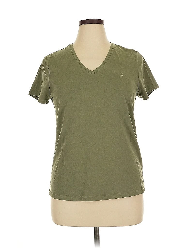 Pre-owned Nautica Short Sleeve T-shirt In Green