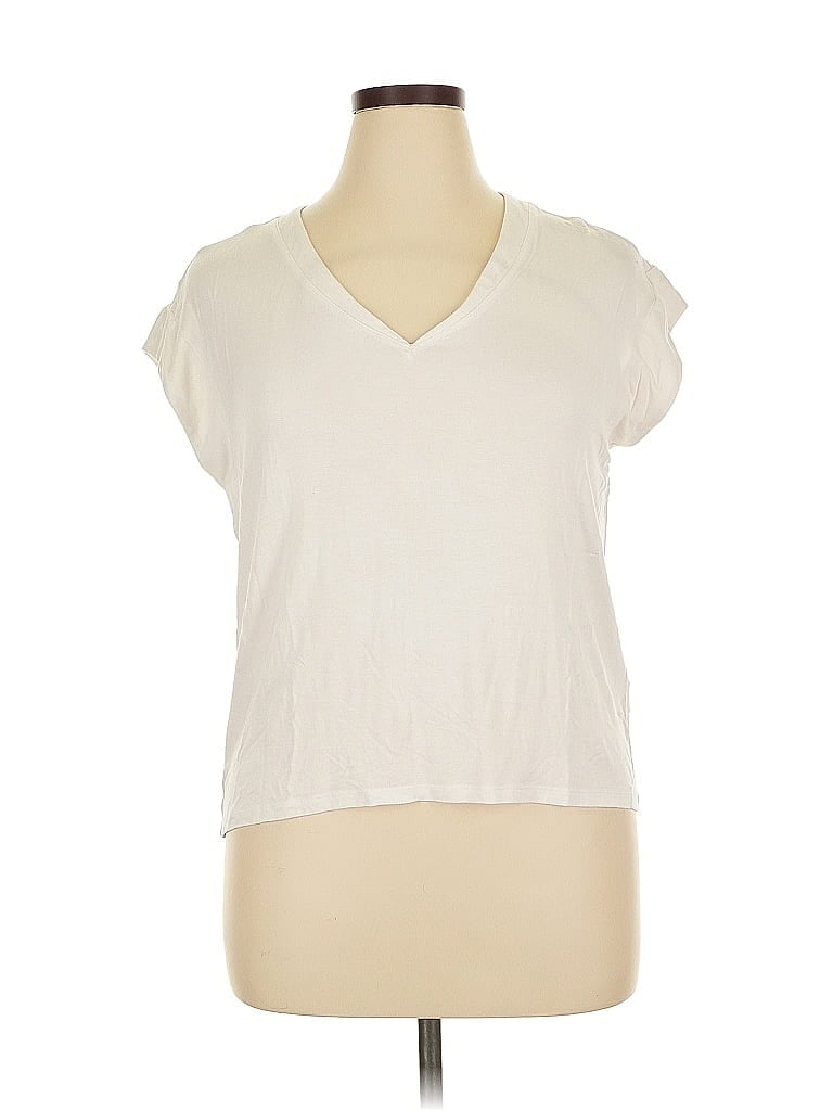 Pre-owned Inc International Concepts Sleeveless T-shirt In White