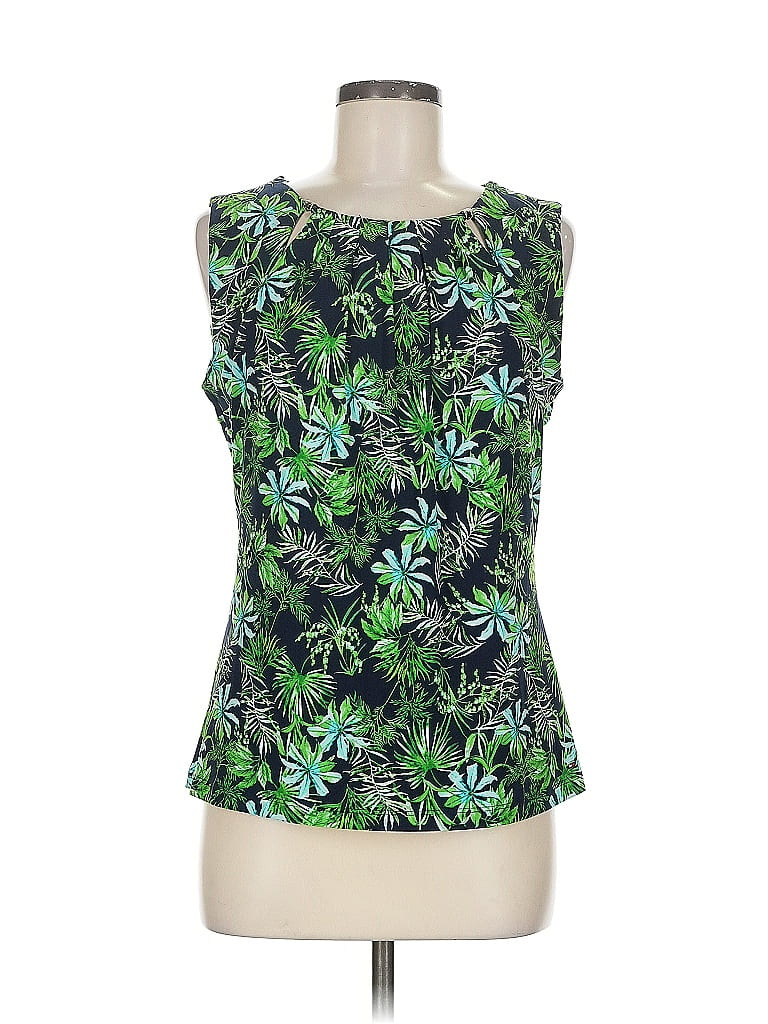 Pre-owned Tommy Hilfiger Sleeveless Blouse In Green