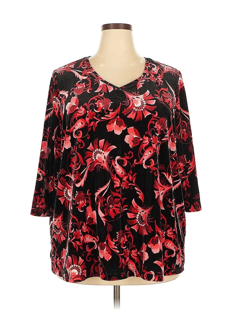 CATHERINES Pre-owned 3/4 Sleeve Blouse In Red