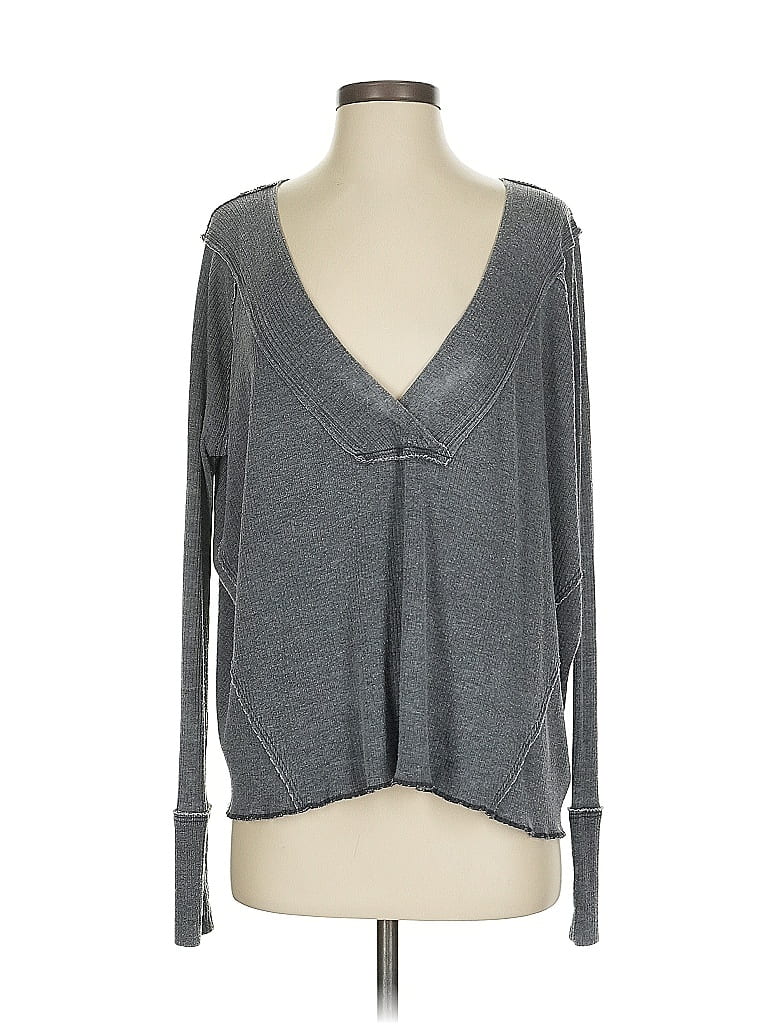 Pre-owned We The Free Cardigan Sweater In Gray