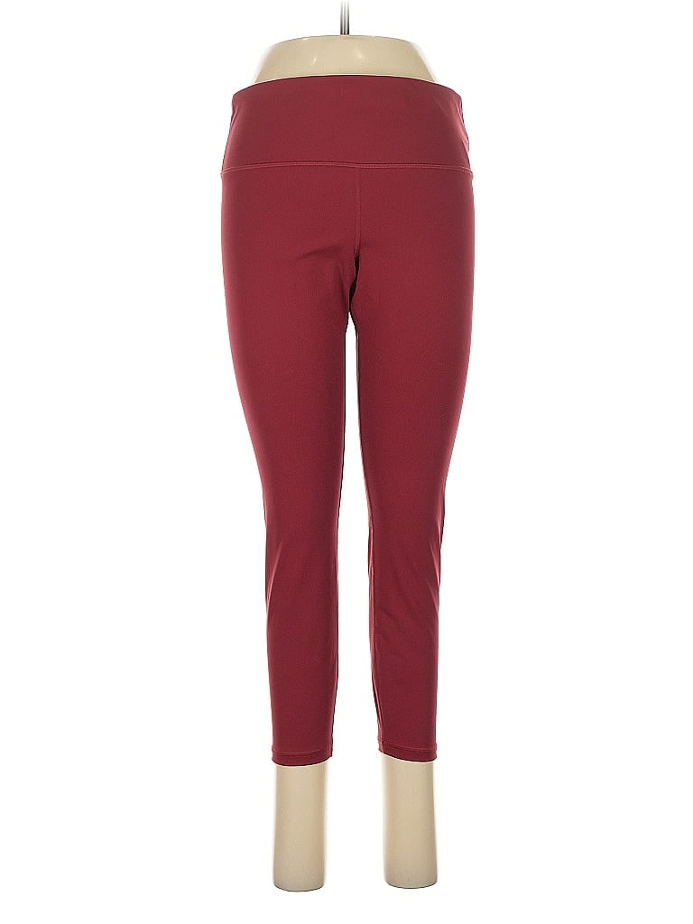 Pre-owned Athleta Active Pants In Burgundy