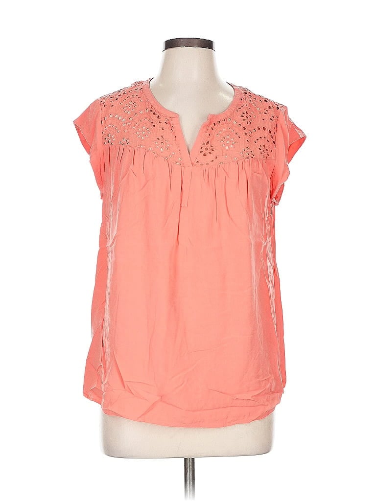 Pre-owned Daniel Rainn Short Sleeve Blouse In Orange