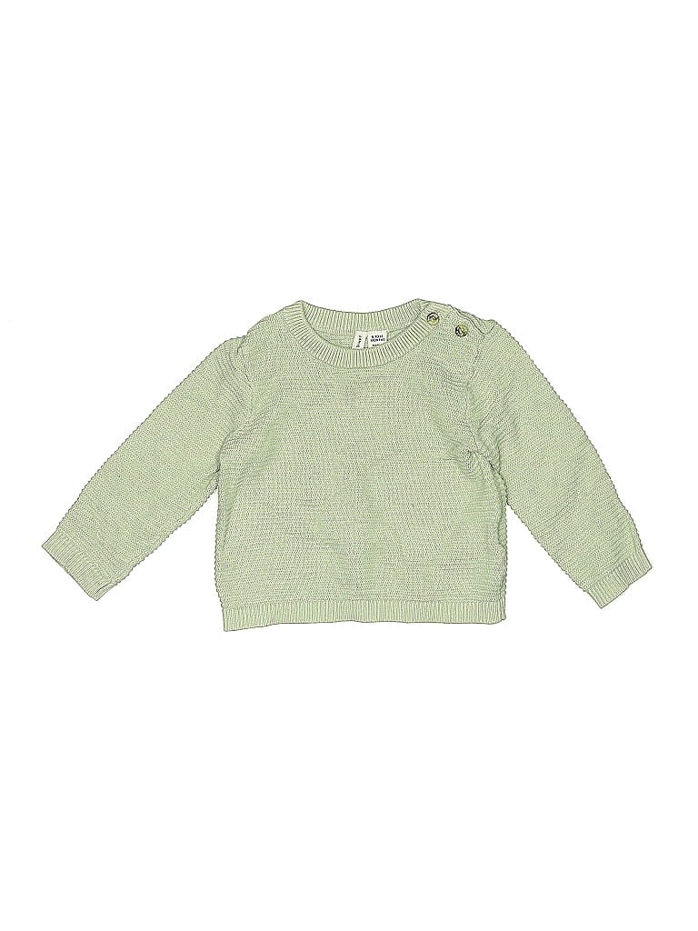 Pre-owned Janie And Jack Babies' Long Sleeve Henley Shirt In Green