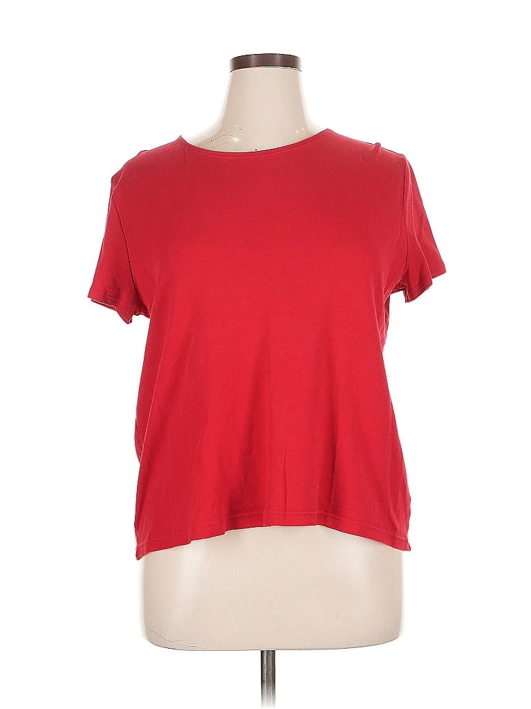 Pre-owned Croft & Barrow Short Sleeve T-shirt In Red