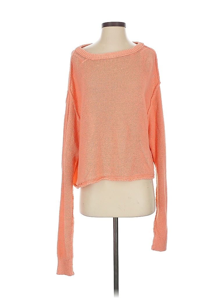 Pre-owned Free People Pullover Sweater In Orange