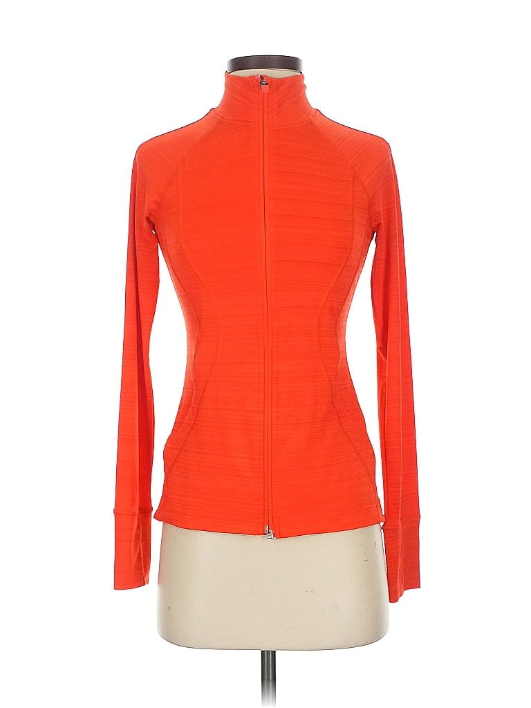 Pre-owned Athleta Track Jacket In Orange