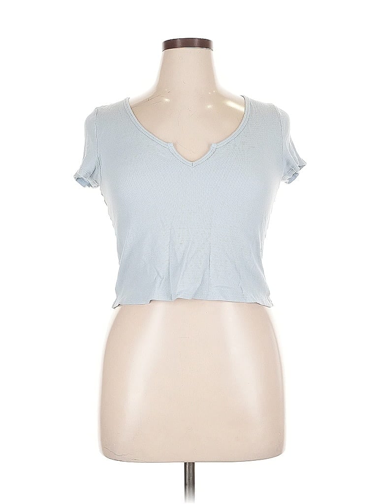 Pre-owned Aerie Short Sleeve T-shirt In Blue