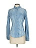 Guess Blue Long Sleeve Button-Down Shirt Size XS - photo 1