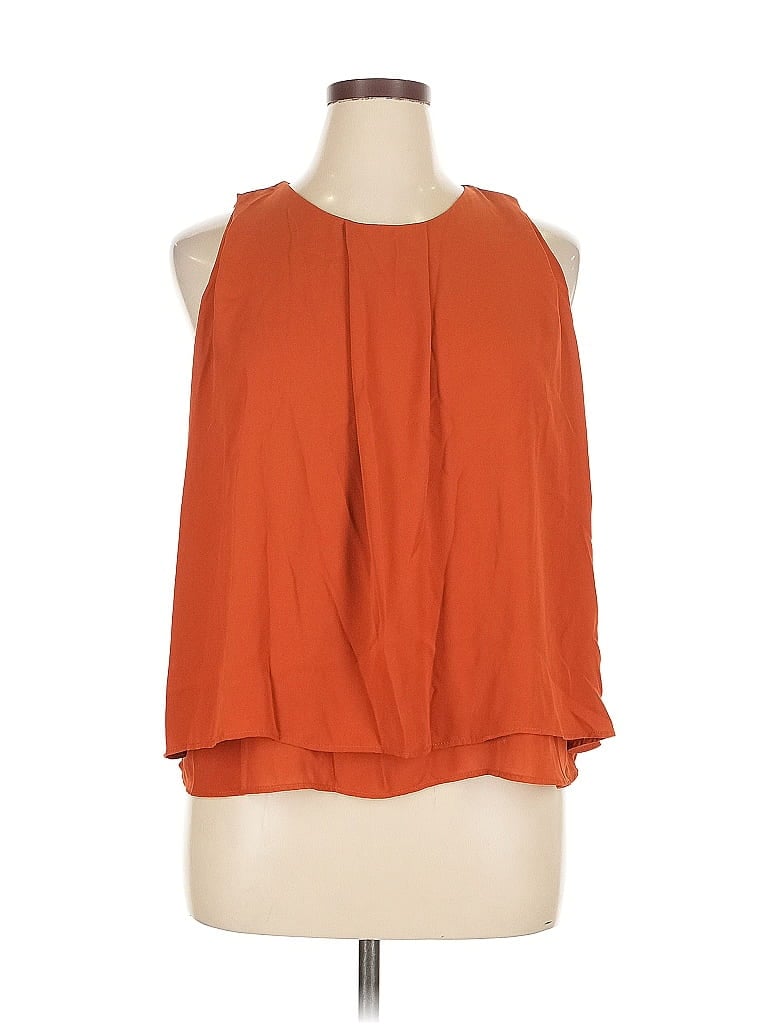 Pre-owned Elodie Sleeveless Blouse In Orange