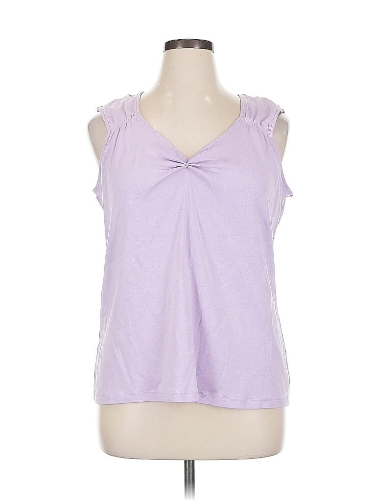 Click to view more detailed imagery on our partner's website Pre-owned Liz Claiborne Sleeveless T-shirt In Purple