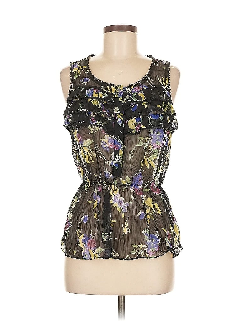 Pre-owned Express Sleeveless Blouse In Black