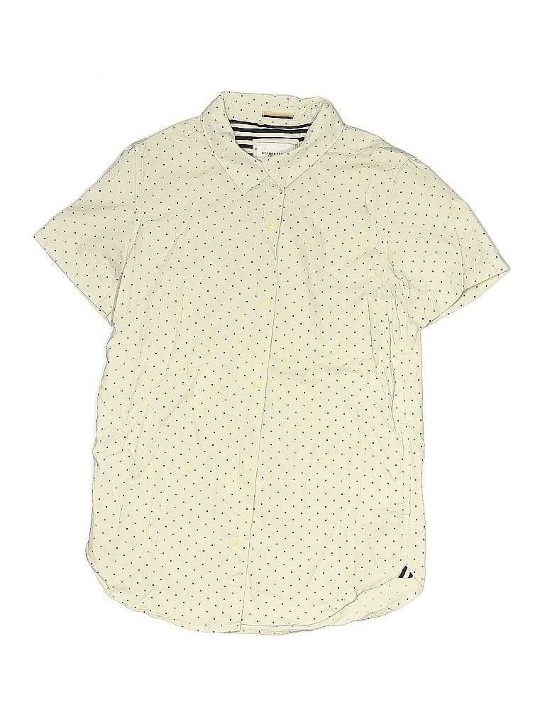 Pre-owned Denim & Flower By Ricky Singh Kids' Short Sleeve Button Down Shirt In Yellow